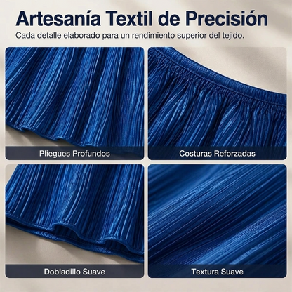 Elena - Blusa plisada ultraelástica de corte holgado