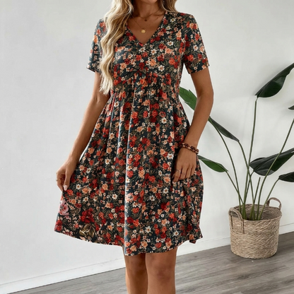 Bea | Vestido de verano floral con escote en V