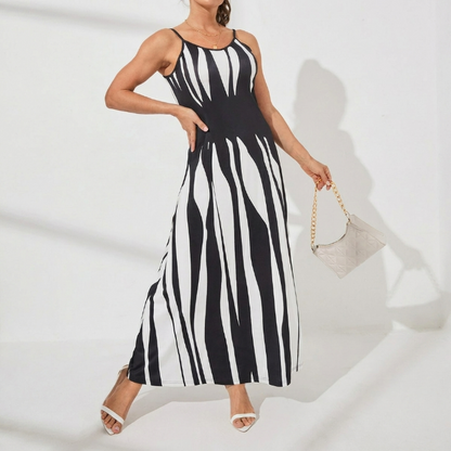 Ariel - Vestido maxi de rayas