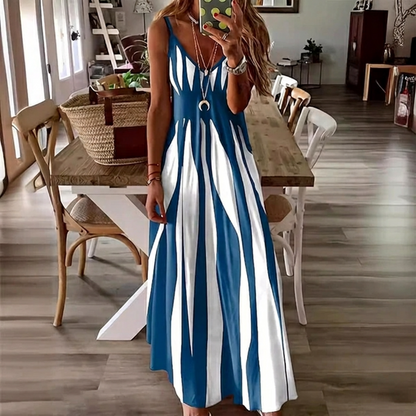 Ariel - Vestido maxi de rayas