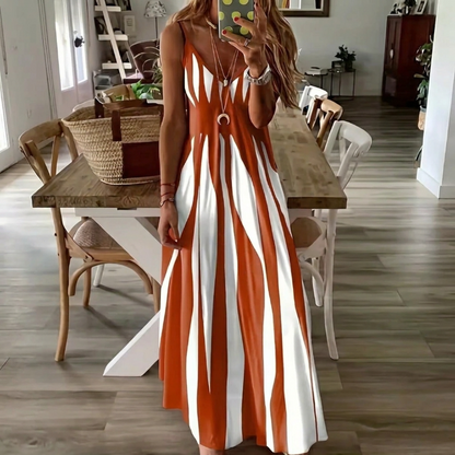 Ariel - Vestido maxi de rayas