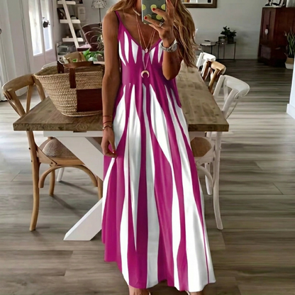 Ariel - Vestido maxi de rayas