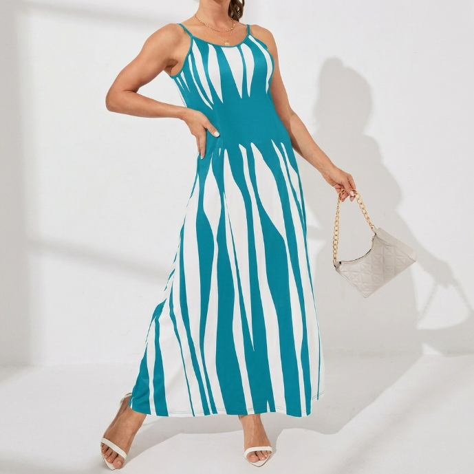 Ariel - Vestido maxi de rayas