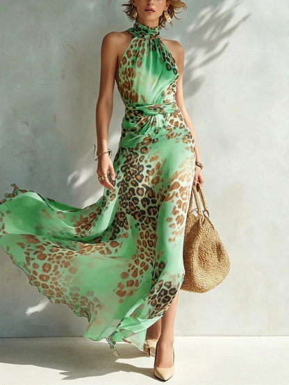 Desiré - Vestido glamour con estampado animal