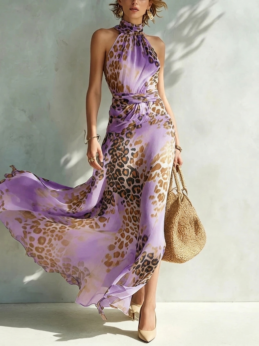 Desiré - Vestido glamour con estampado animal