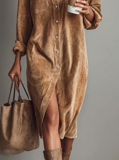 Altea - Vestido Midi holgado de Pana