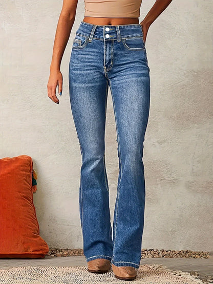 Marina – Vaqueros acampanados de talle alto