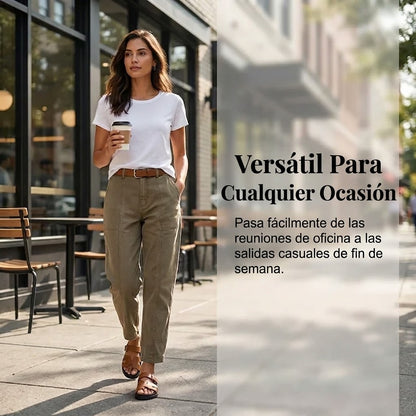 Gala - Pantalón utilitario de cintura alta entallado