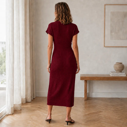 Silvia – Vestido midi con detalle anudado