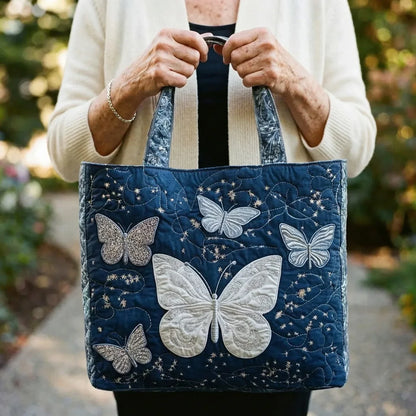 Bolso artesanal - Mariposa plateada