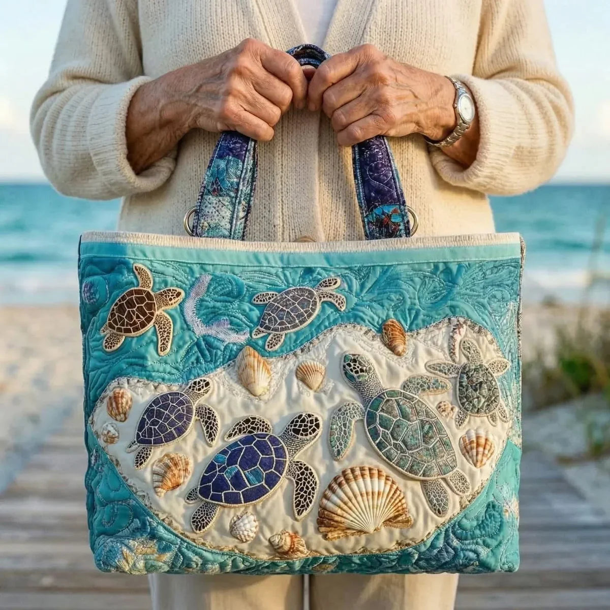 Bolso artesanal - Amor por las tortugas