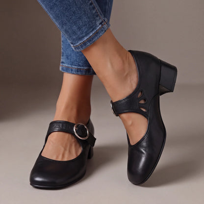 Josefina - Sandalias cómodas de efecto piel