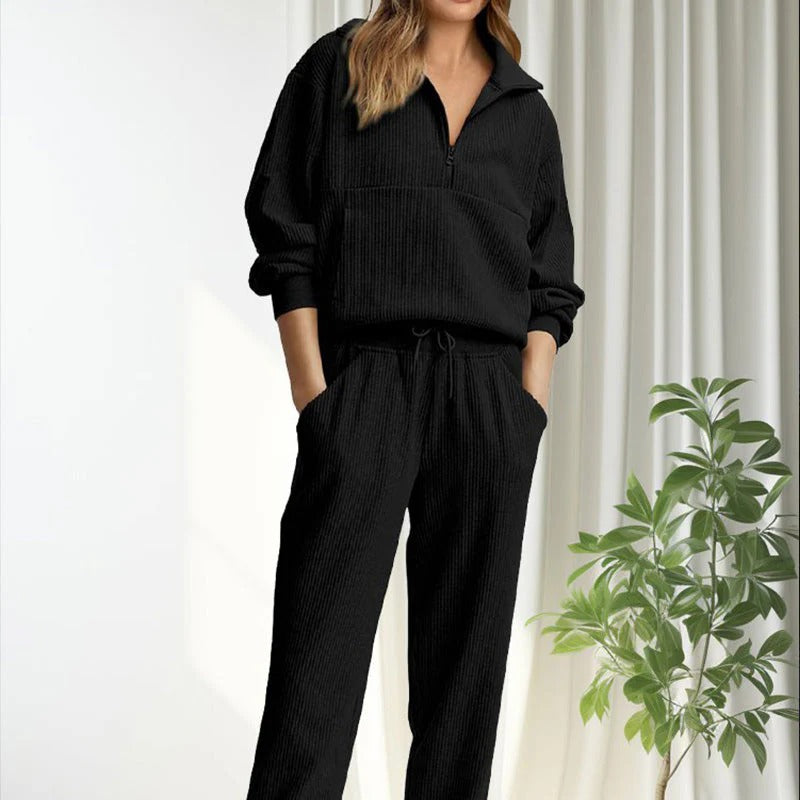 Elena | Conjunto casual con media cremallera