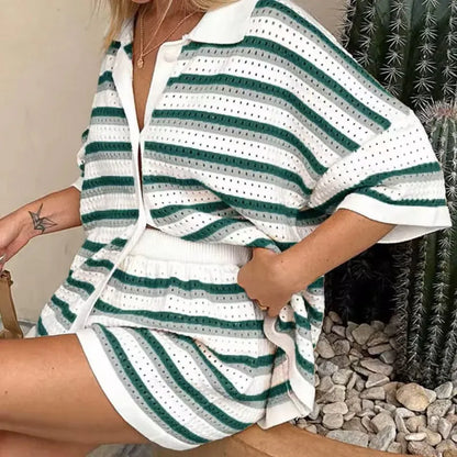 Lina – Conjunto a Rayas Ligero para Verano