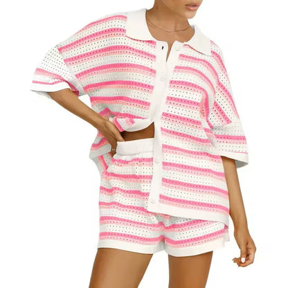 Lina – Conjunto a Rayas Ligero para Verano