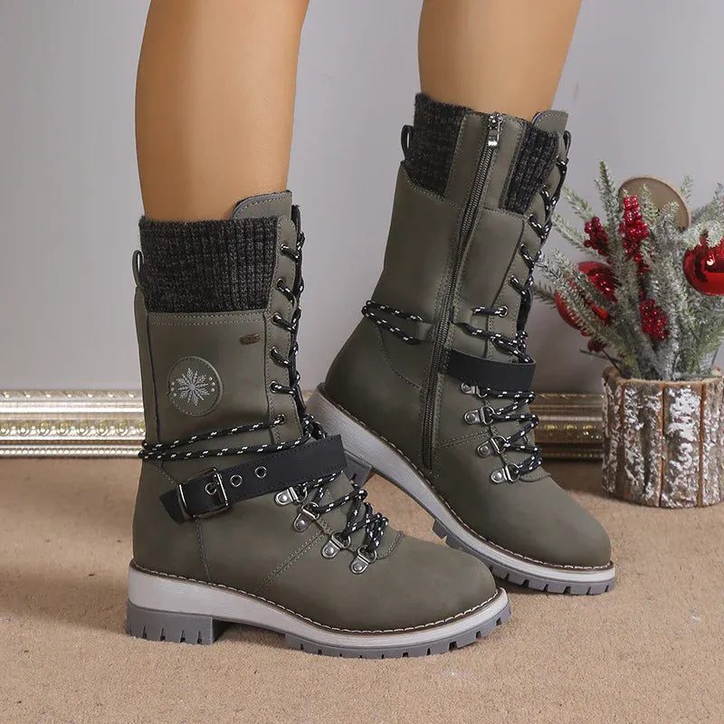 Ana - Botas con cordones y hebilla