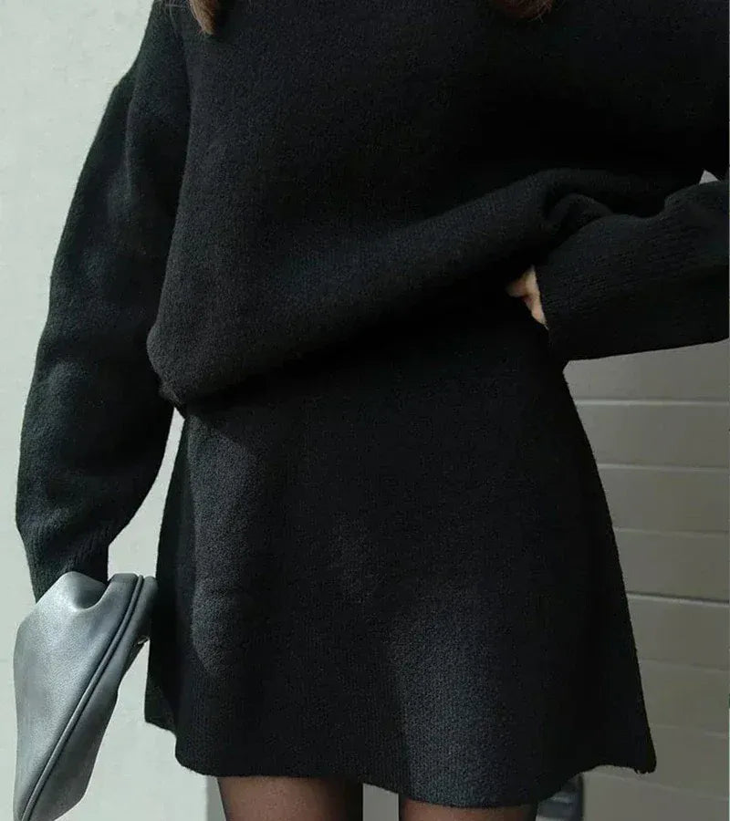 Vera - Conjunto de punto oversize con minifalda