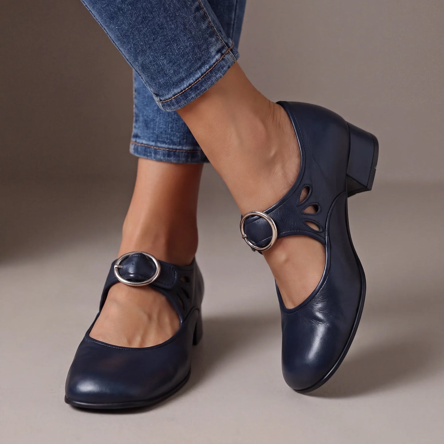 Josefina - Sandalias cómodas de efecto piel