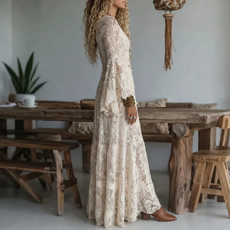 Luisa - Vestido largo vintage de corte sirena