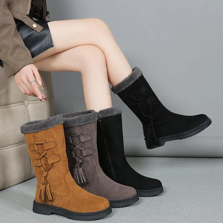 Lidia - Botas de invierno con suela gruesa y forro cálido
