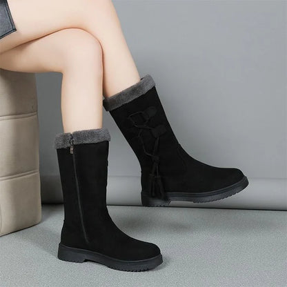 Lidia - Botas de invierno con suela gruesa y forro cálido