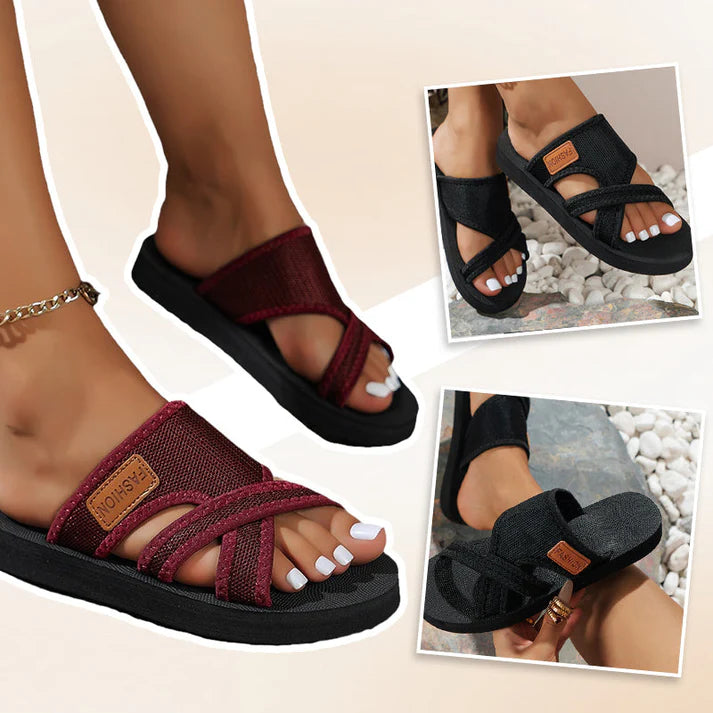 Mía - Sandalias de tiras cruzadas ligeras y cómodas