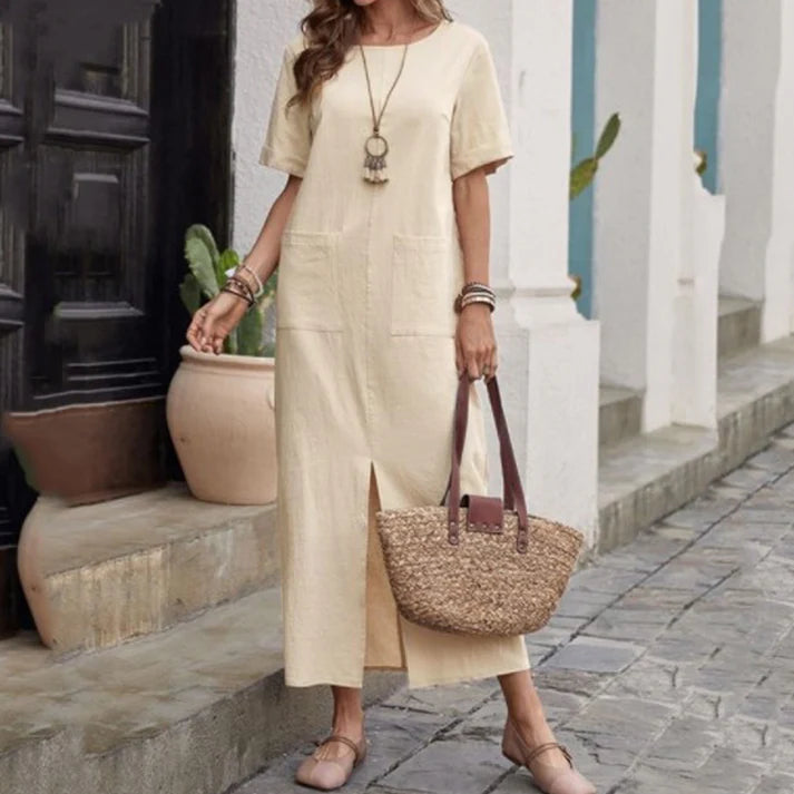 Maia - Vestido amplio de cuello redondo