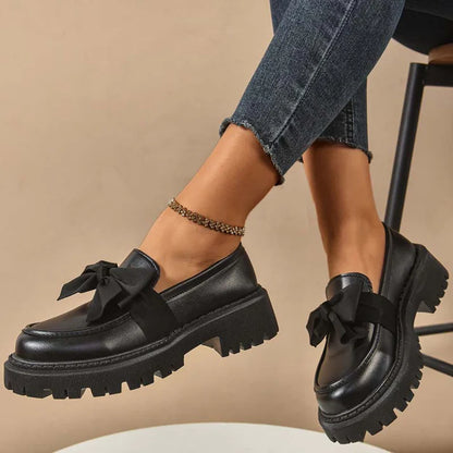 Violeta - Mocasines de plataforma con lazo