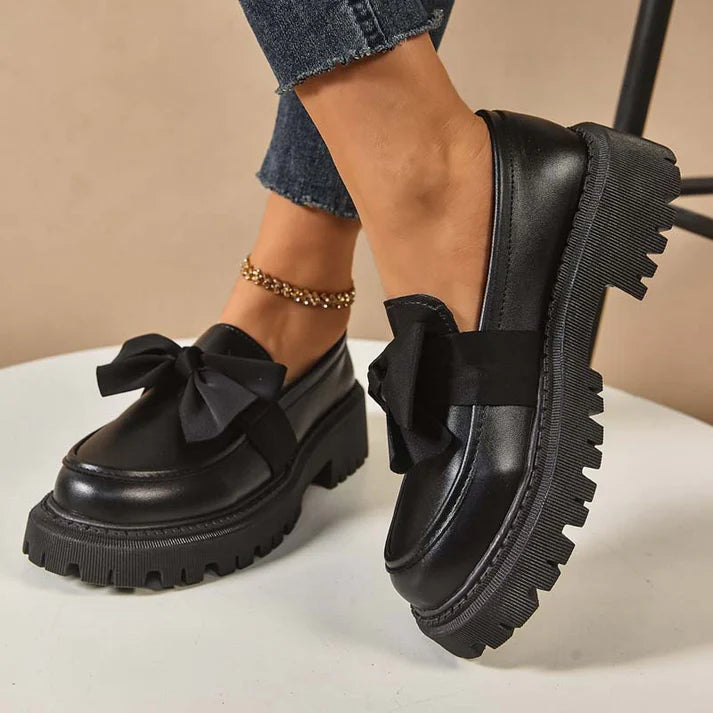 Violeta - Mocasines de plataforma con lazo