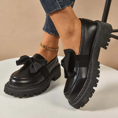 Violeta - Mocasines de plataforma con lazo