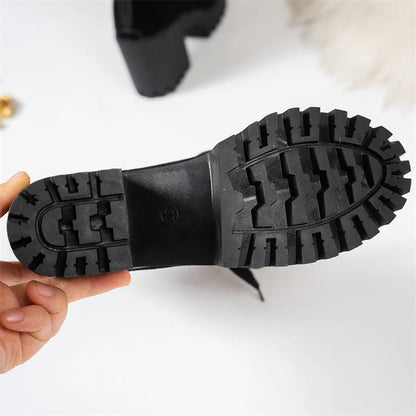 Tania - Botines con encaje y tacón grueso