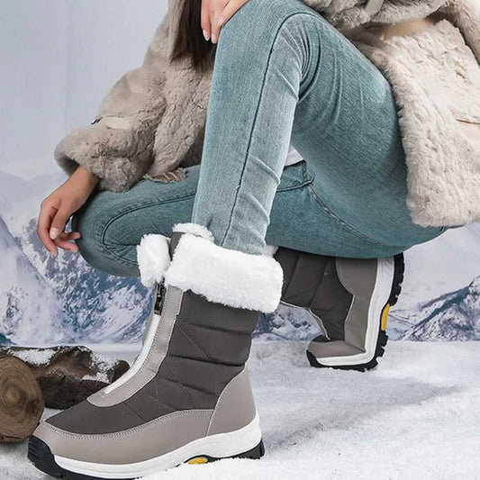 Elena - Botas de invierno cálidas con cremallera