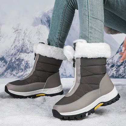 Elena - Botas de invierno cálidas con cremallera