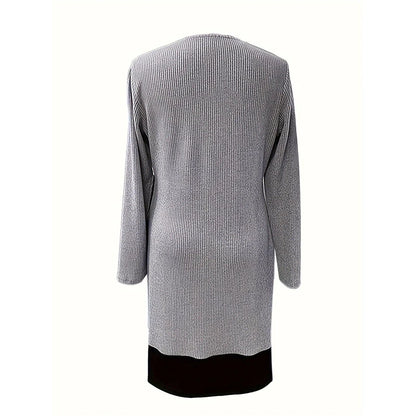 Clara - Vestido en línea A con efecto dos piezas