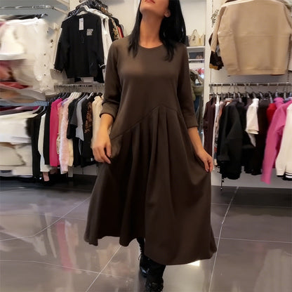Mara – Vestido casual con escote redondo