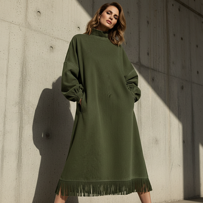 Teresa – Vestido fluido de ante sintético