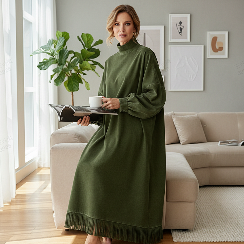 Teresa – Vestido fluido de ante sintético