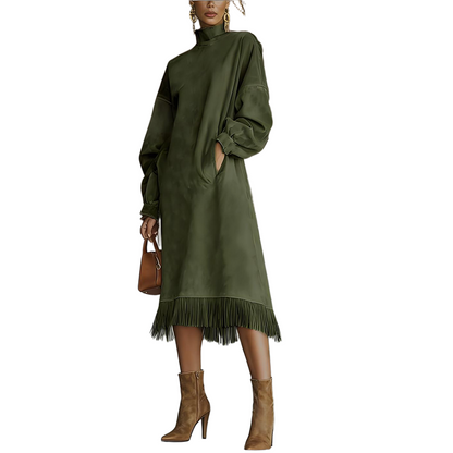 Teresa – Vestido fluido de ante sintético