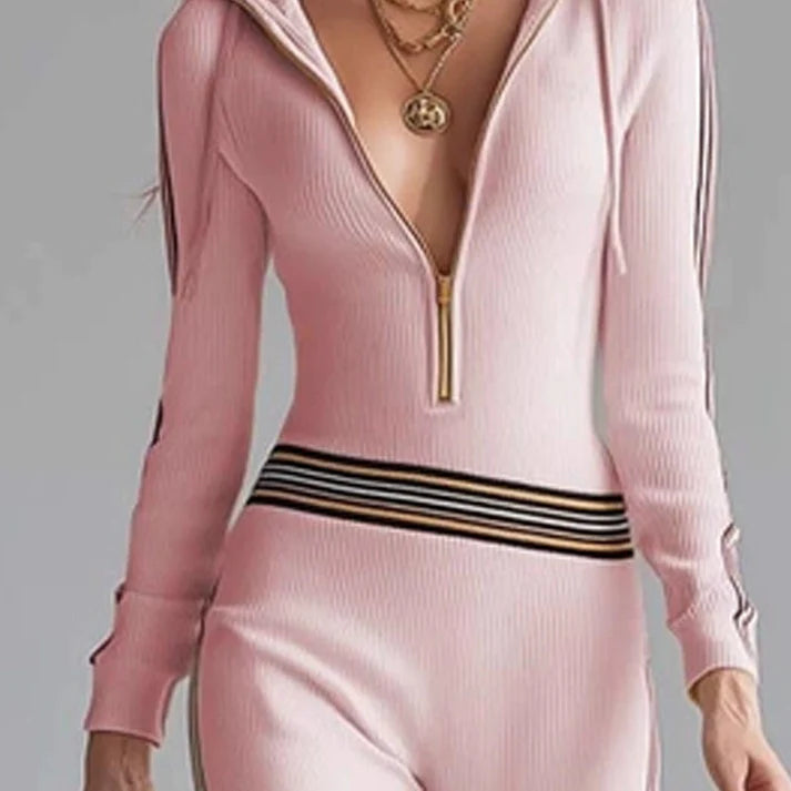 Lorena – Mono largo deportivo con capucha y cremallera