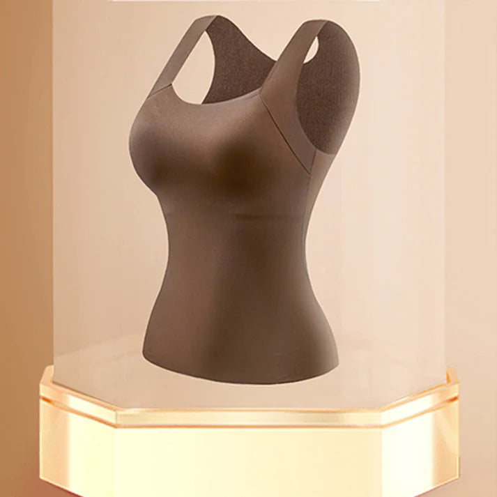 Luna – Top térmico con sujetador integrado y cuello en U