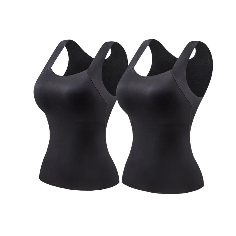 Luna – Top térmico con sujetador integrado y cuello en U