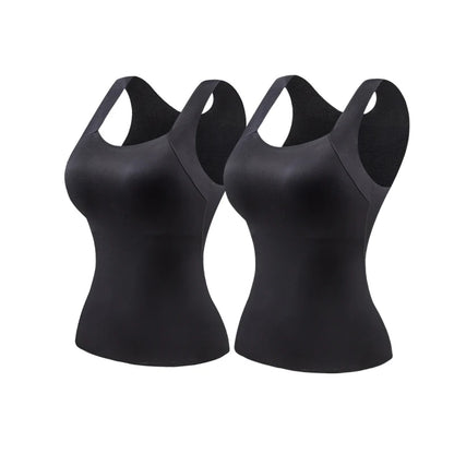 Luna – Top térmico con sujetador integrado y cuello en U