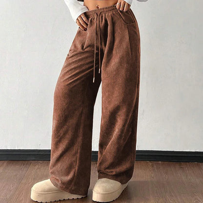Leire - Pantalones de pana holgados y desenfadados