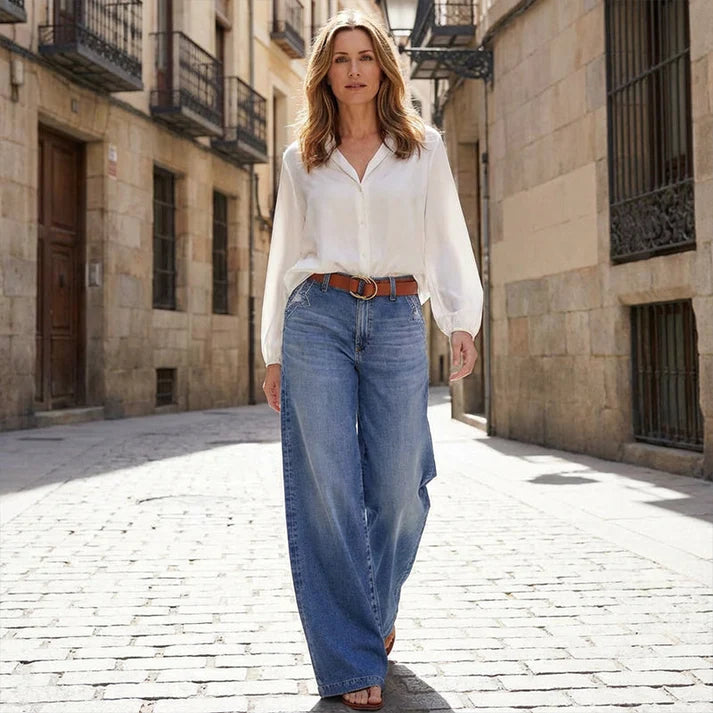 Paula – Vaqueros de cintura alta y pierna ancha