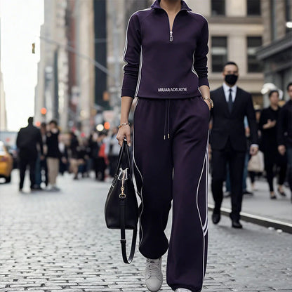 Clara - Conjunto deportivo casual con media cremallera