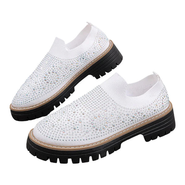 Aria - Mocasines sin cordones con pedrería brillante