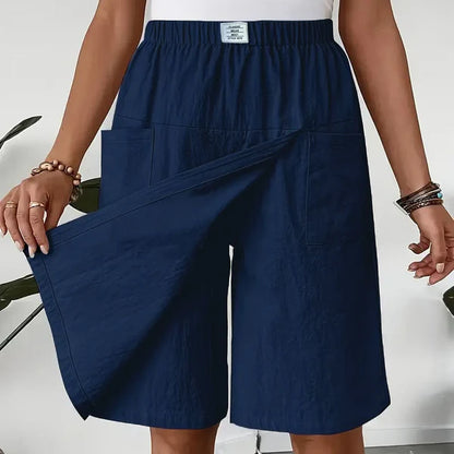 Leila - Falda pantalón casual con cintura elástica
