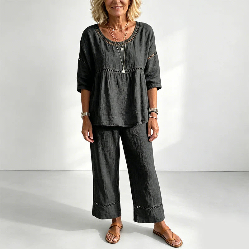 Marisa - Conjunto casual con detalles calados