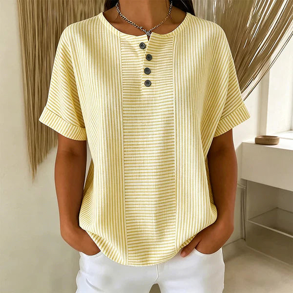 Martina - Blusa de rayas de estilo francés