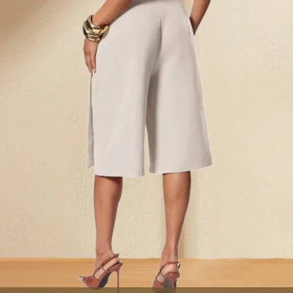 Mía - Elegantes pantalones culotte con lazo